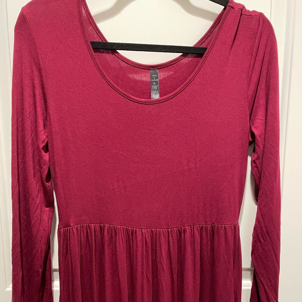 Women’s long sleeve maxi dress w/pockets